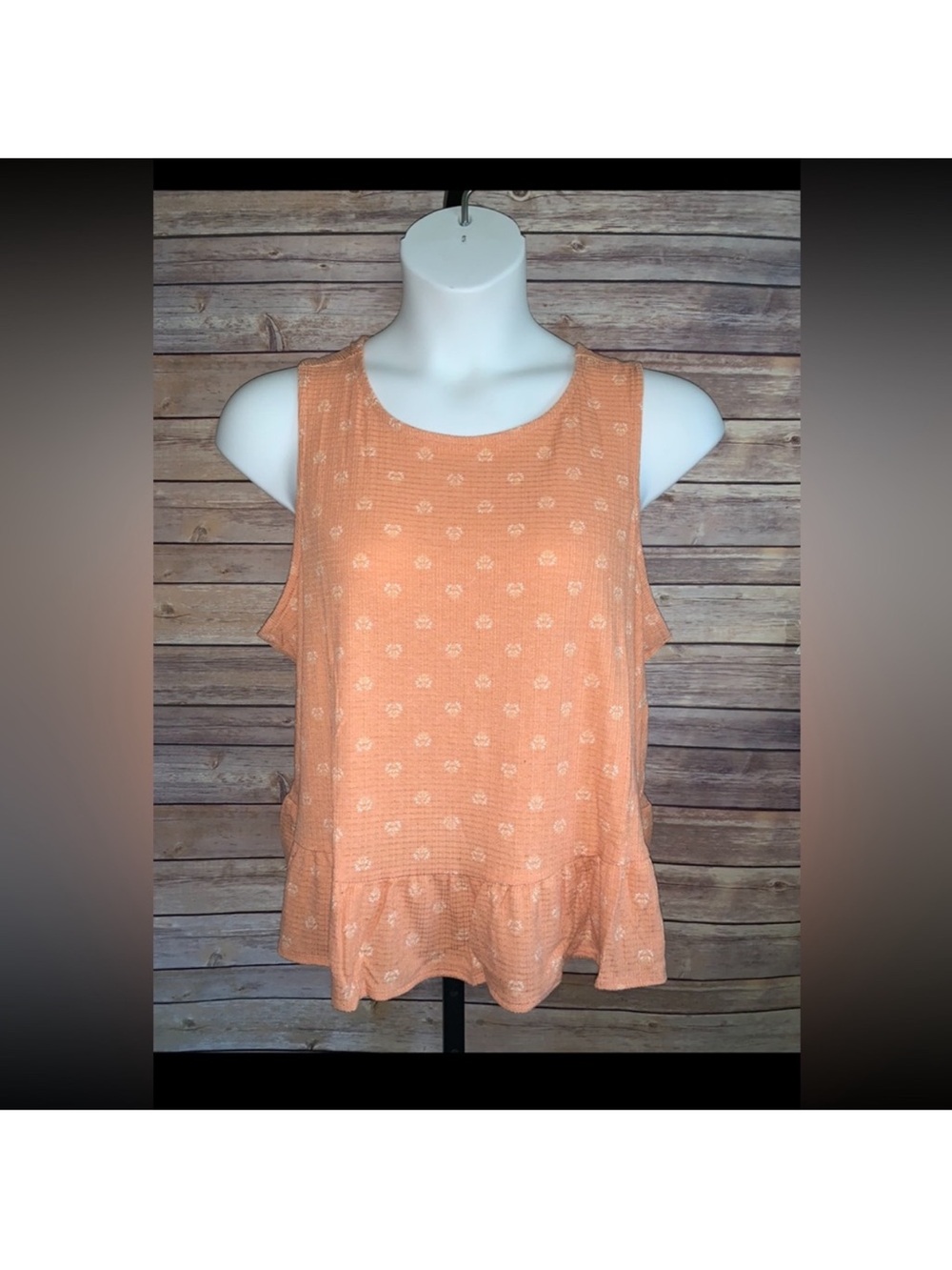 Torrid Peach Peplum Top -  Size 2
